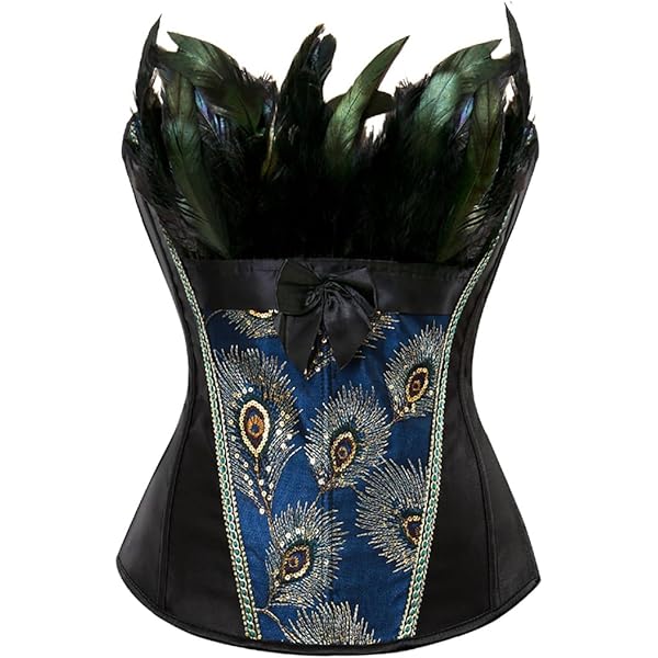 Amazon.com: Gold Corset Top Bustier Faux Leather Front Zipper